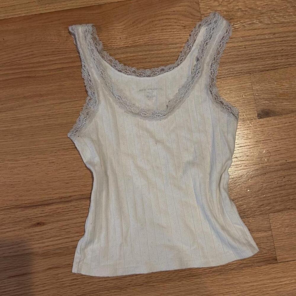Brandy melville white lace trim